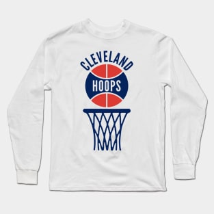 Retro Cleveland Hoops Logo Long Sleeve T-Shirt